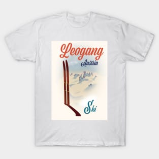 Leogang Austria Ski poster T-Shirt